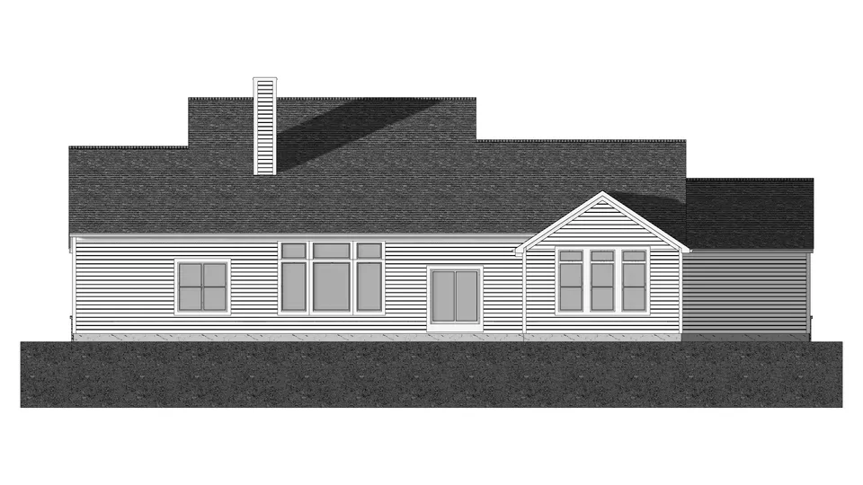 The Springdale house plan, exterior view 3